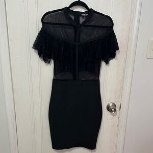 Fashion Nova Black Lace Mini Dress